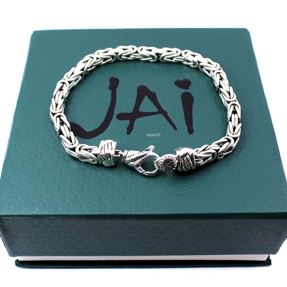 John Hardy JAI Byzantine 5.1mm Sukhothai Sterling Silver Bracelet - LargeNIB